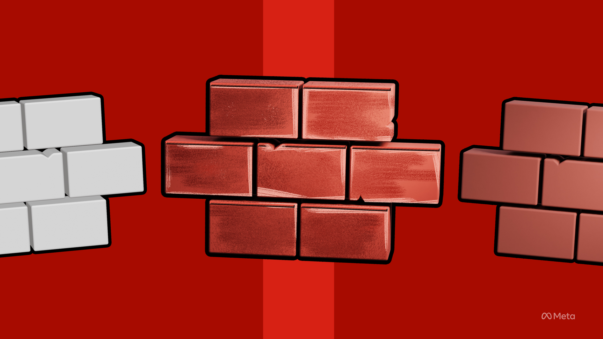 3D logo of bricks for Horizon Worlds