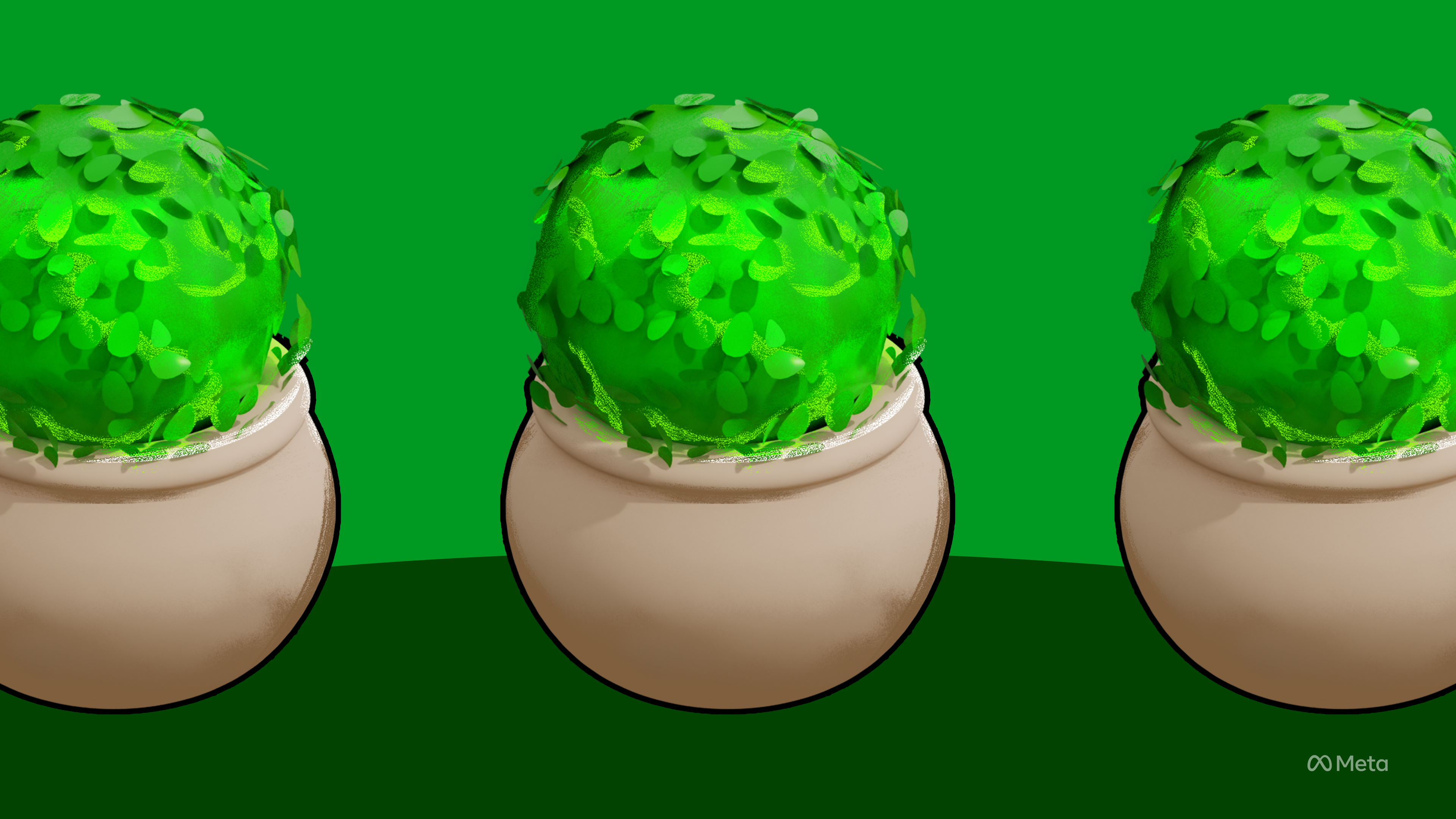 horizon worlds bush 3d icon clay