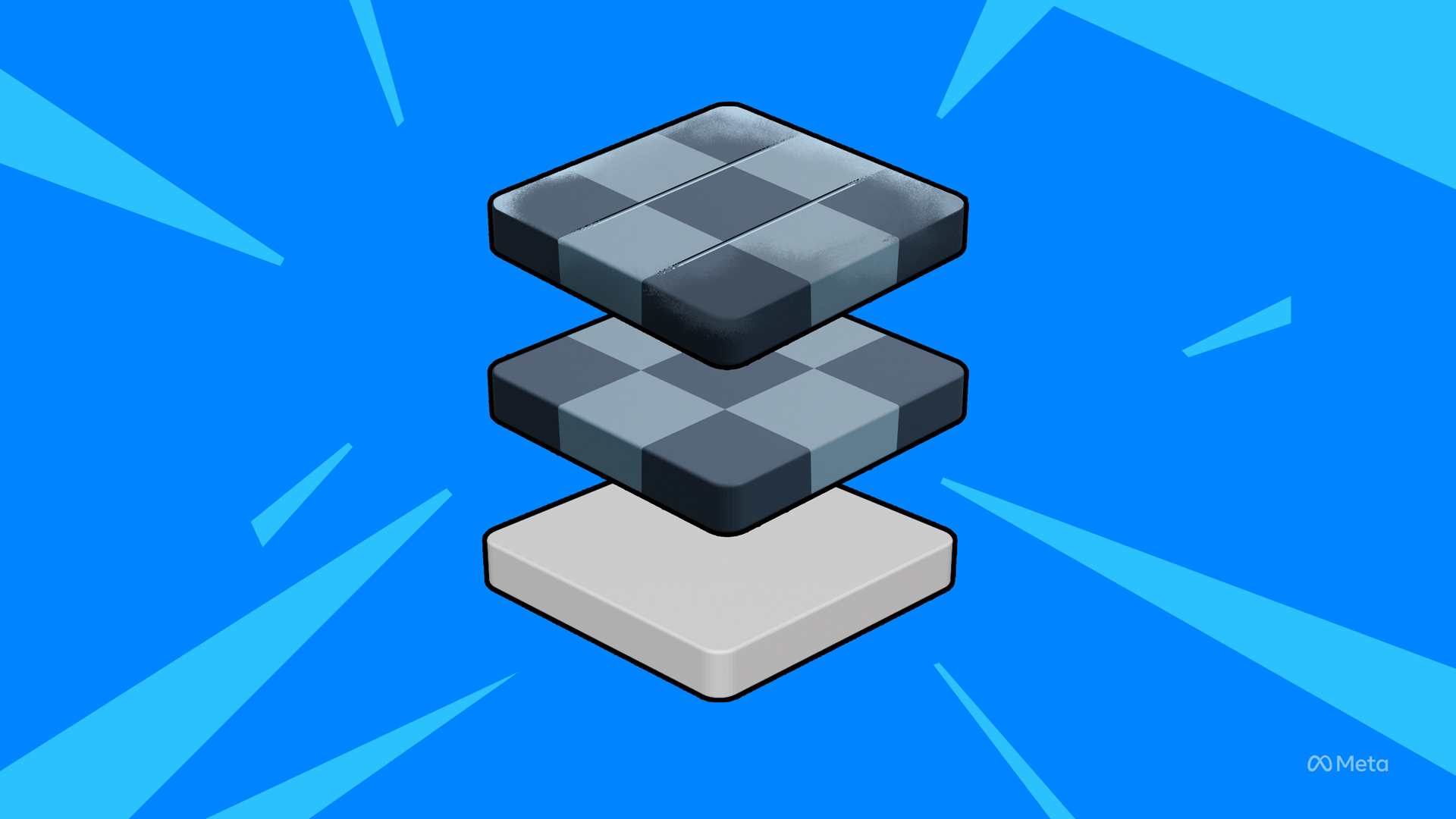 3D logo of floor tiles for Horizon Worlds