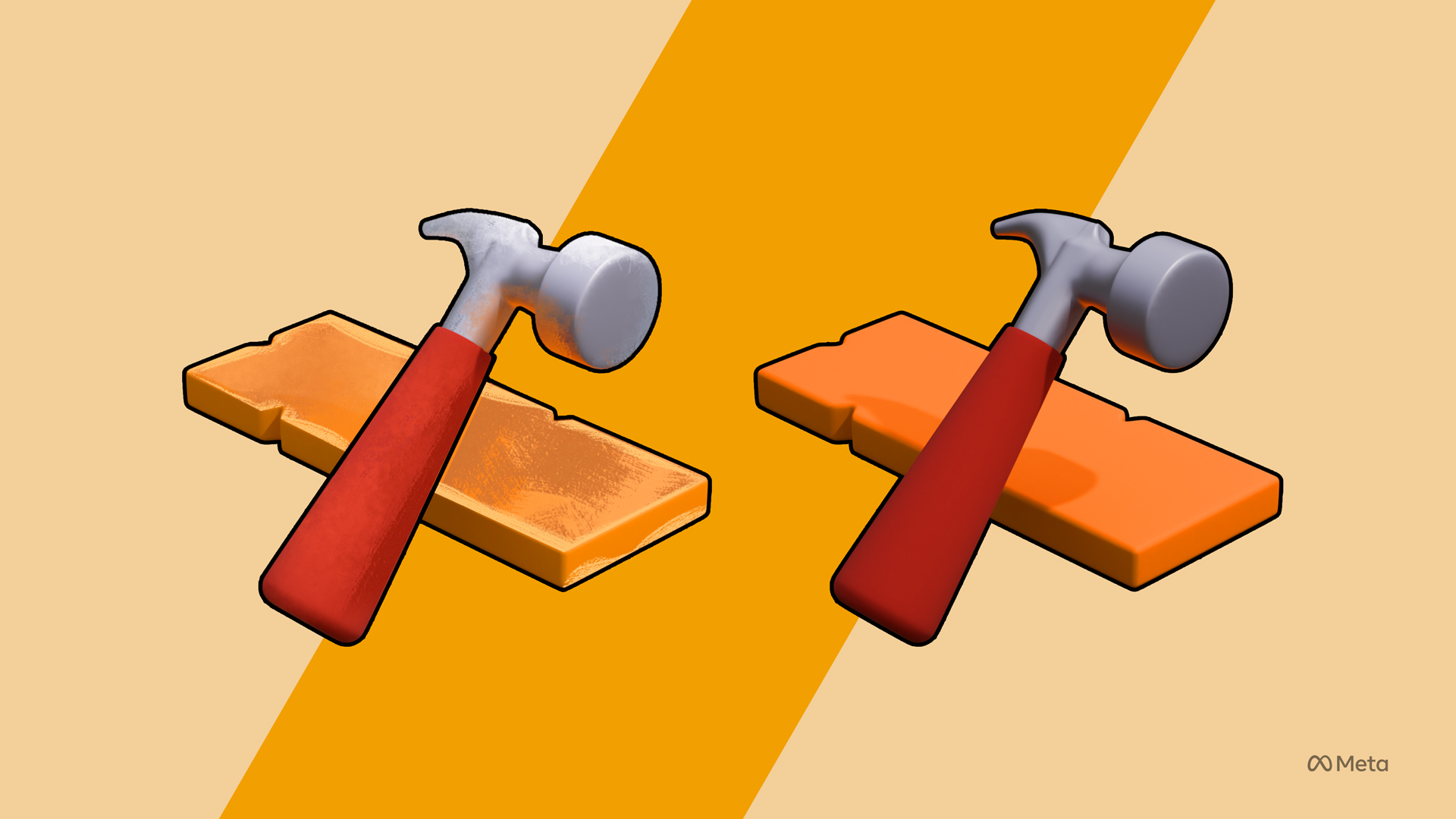 3D logo of hammer for Horizon Worlds