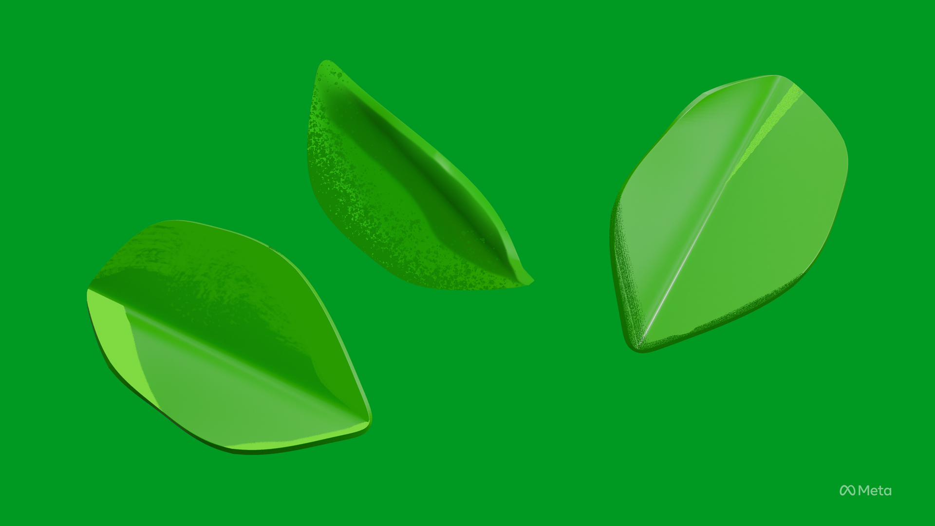 3D logo of leaves for Horizon Worlds