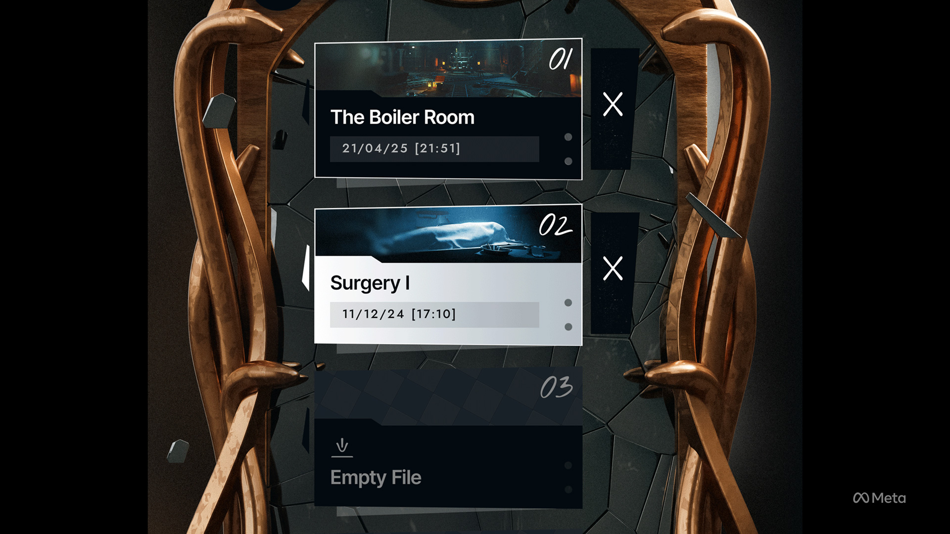 main menu mirror design image from shattered VR