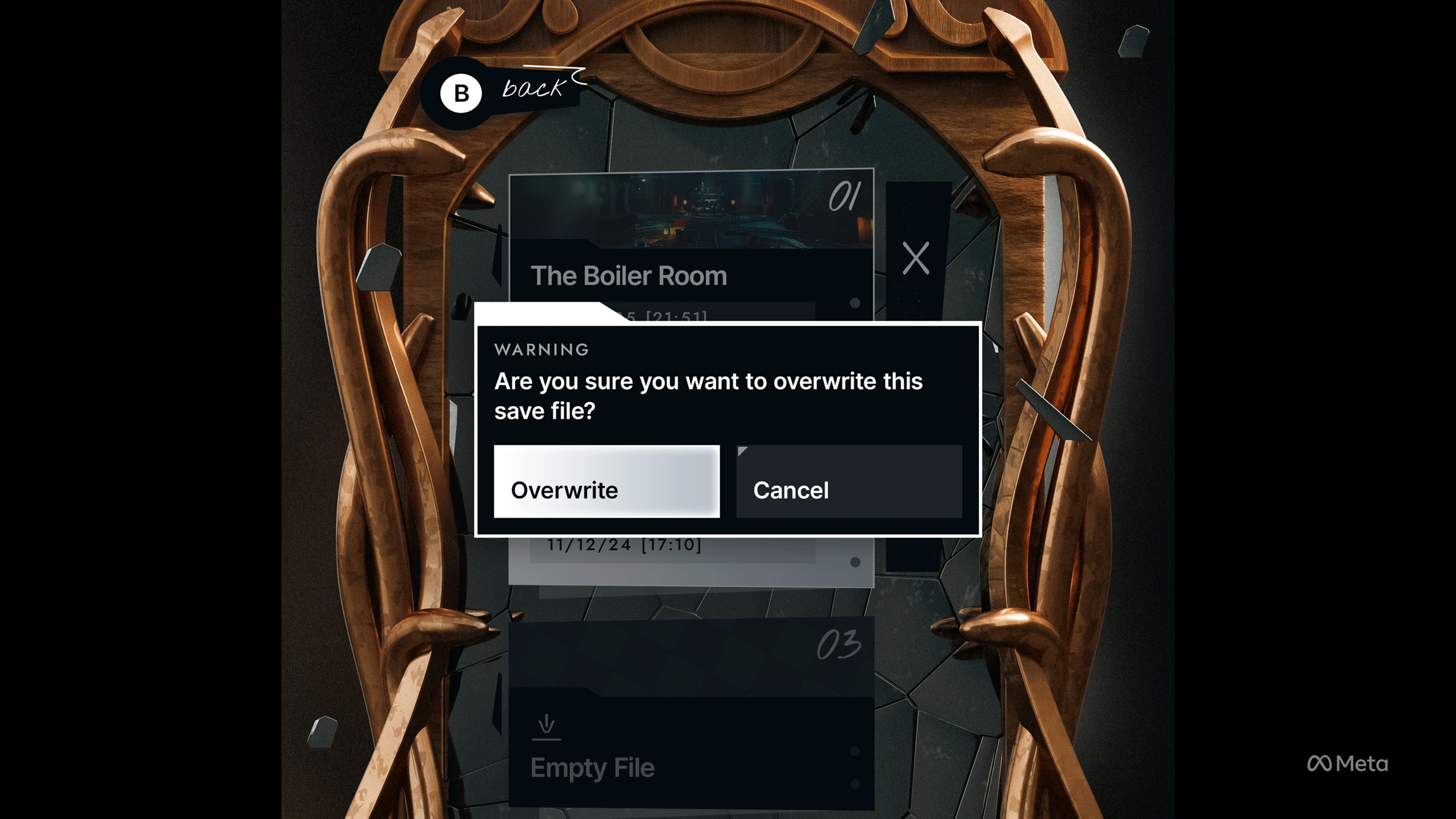 main menu mirror design image from shattered VR