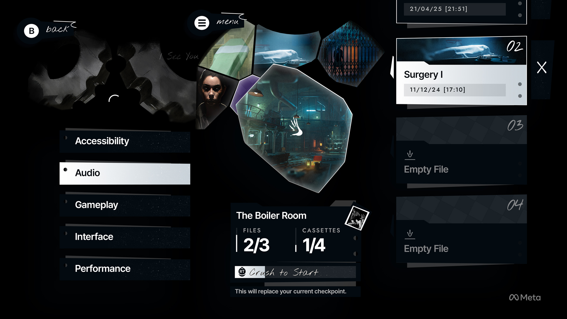 main menu mirror design image from shattered VR