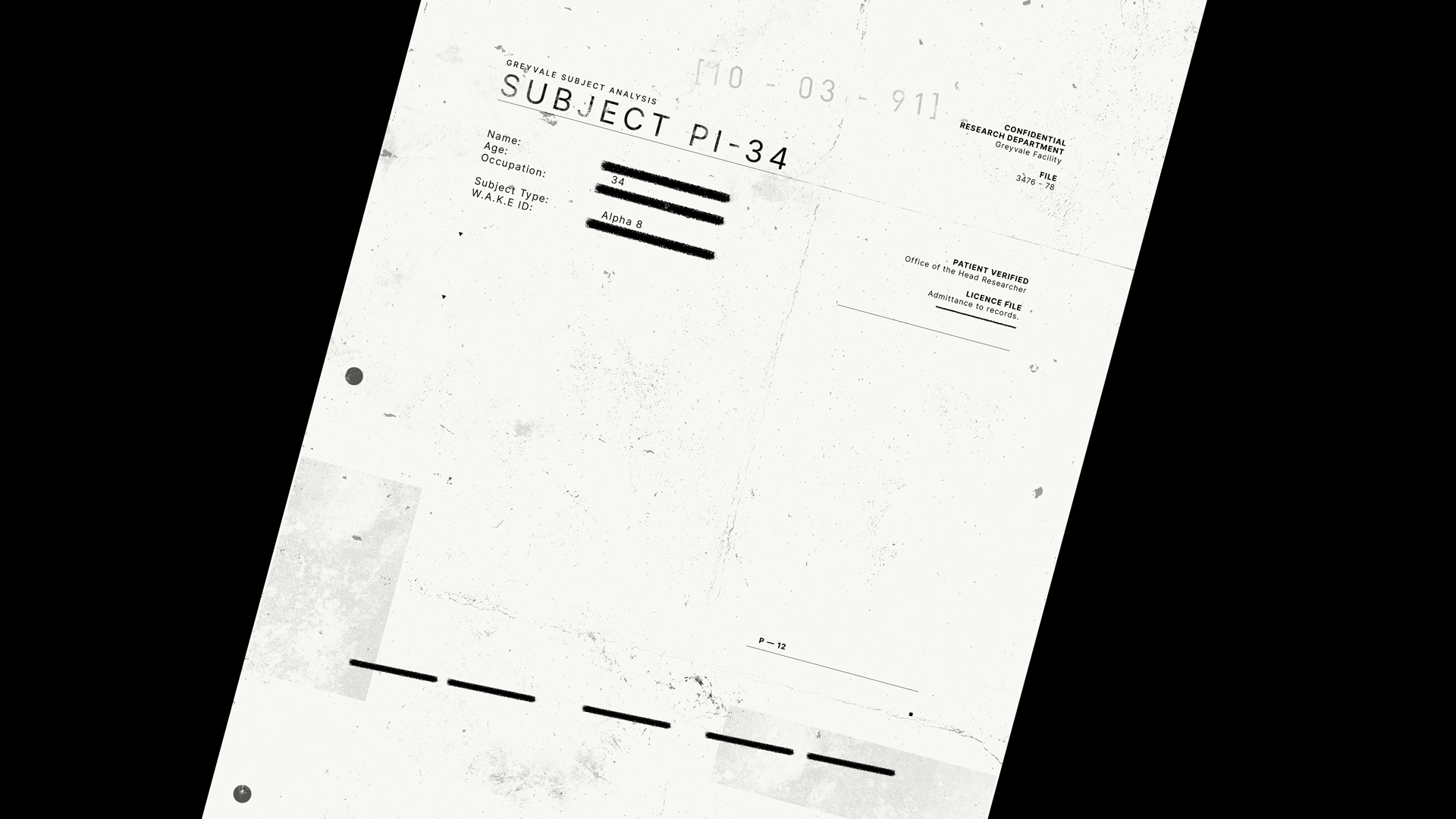 a piece of paper evidence from shattered vr