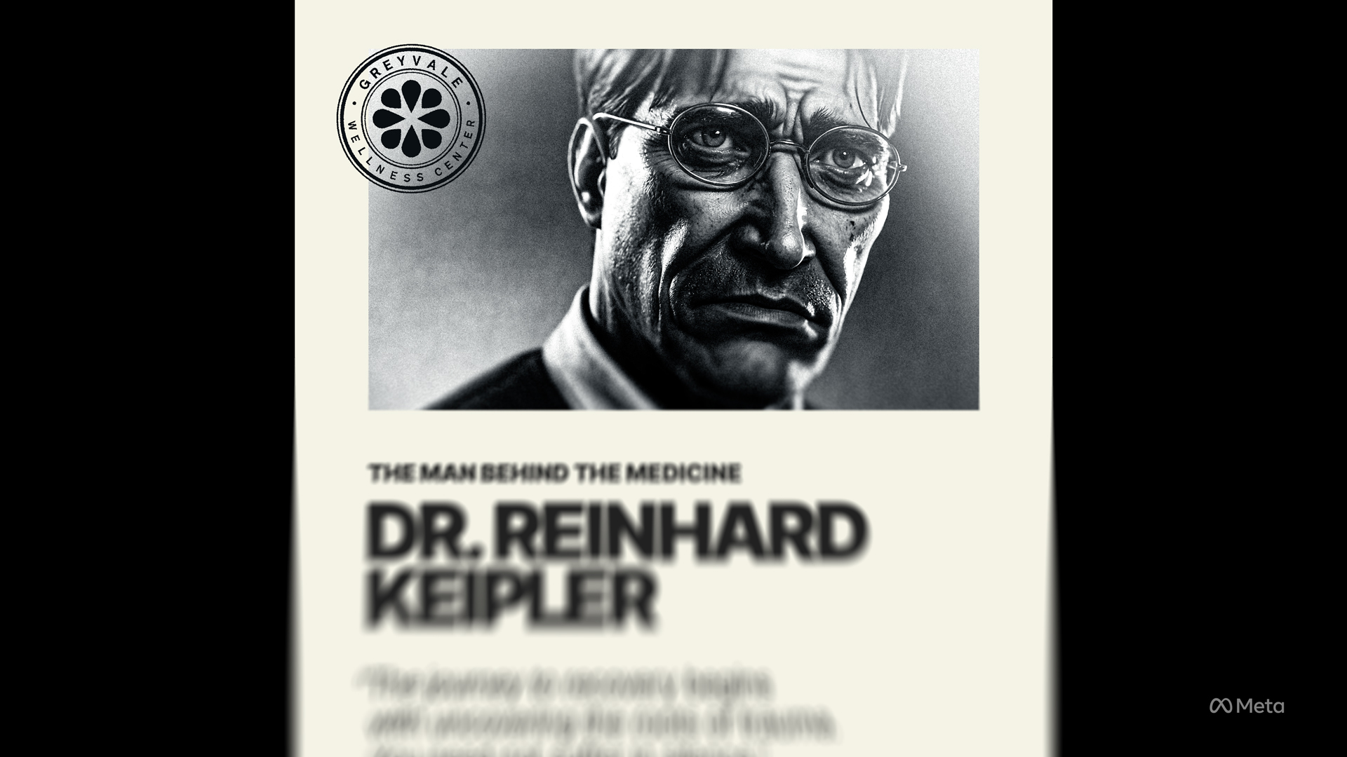 the back side of the greyvale welness brochure with a bio on dr keipler
