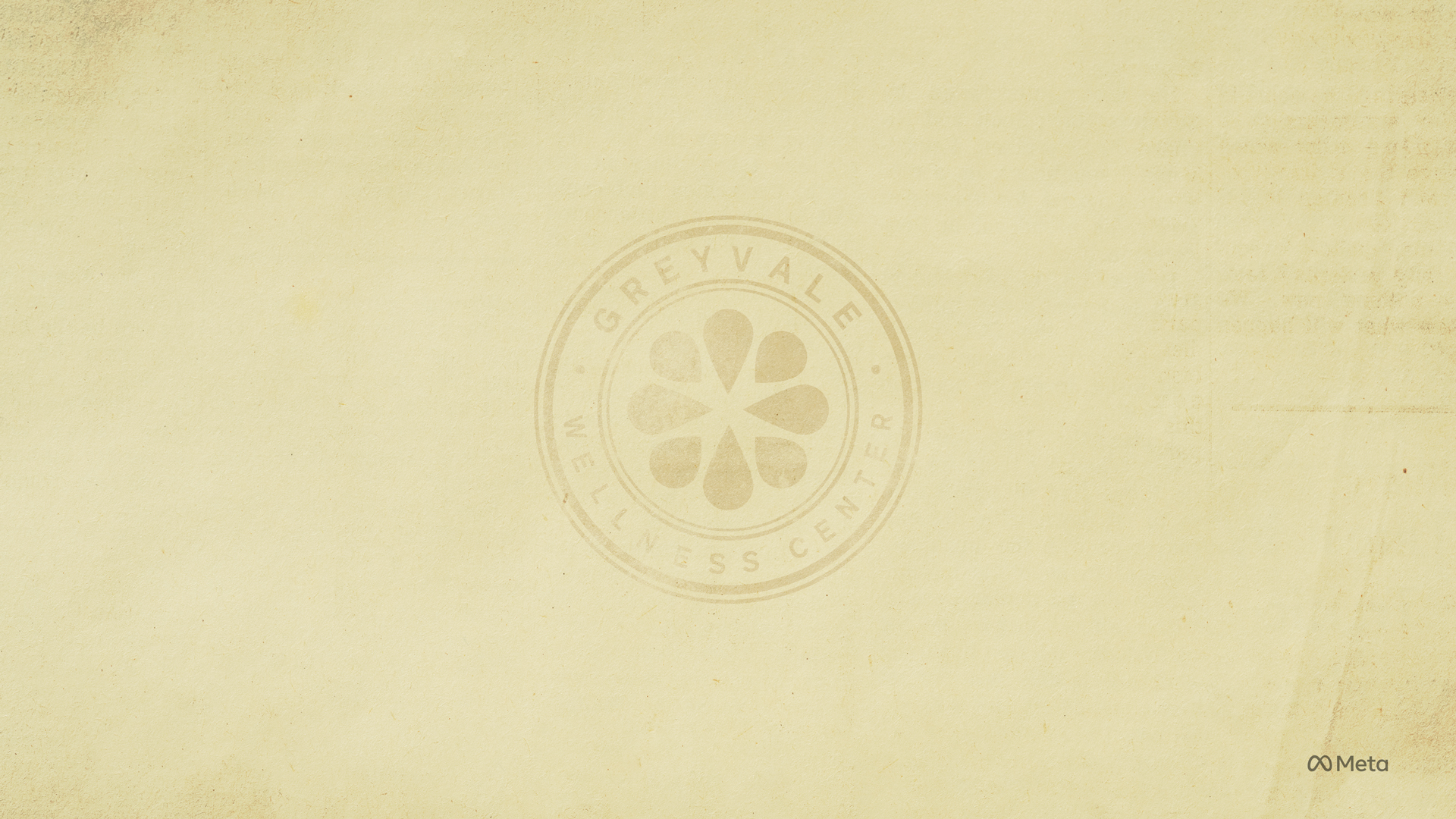a stamp with the greyvale wellness facility in the centre