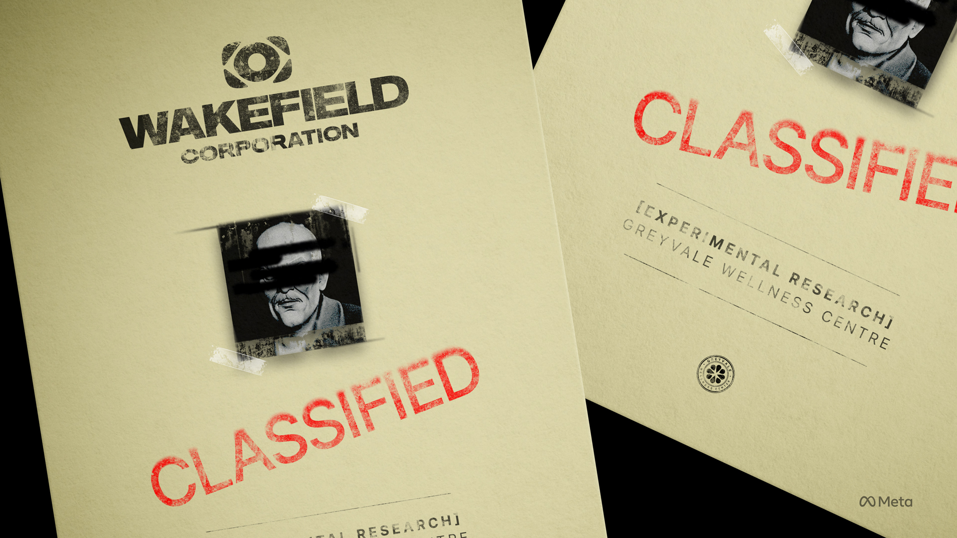 a confidential file with a photo of a man and the wakefield logo