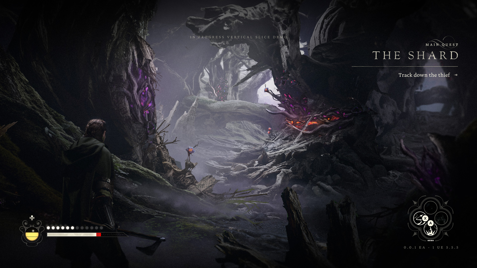 a design concept for the unreal fairytale hud