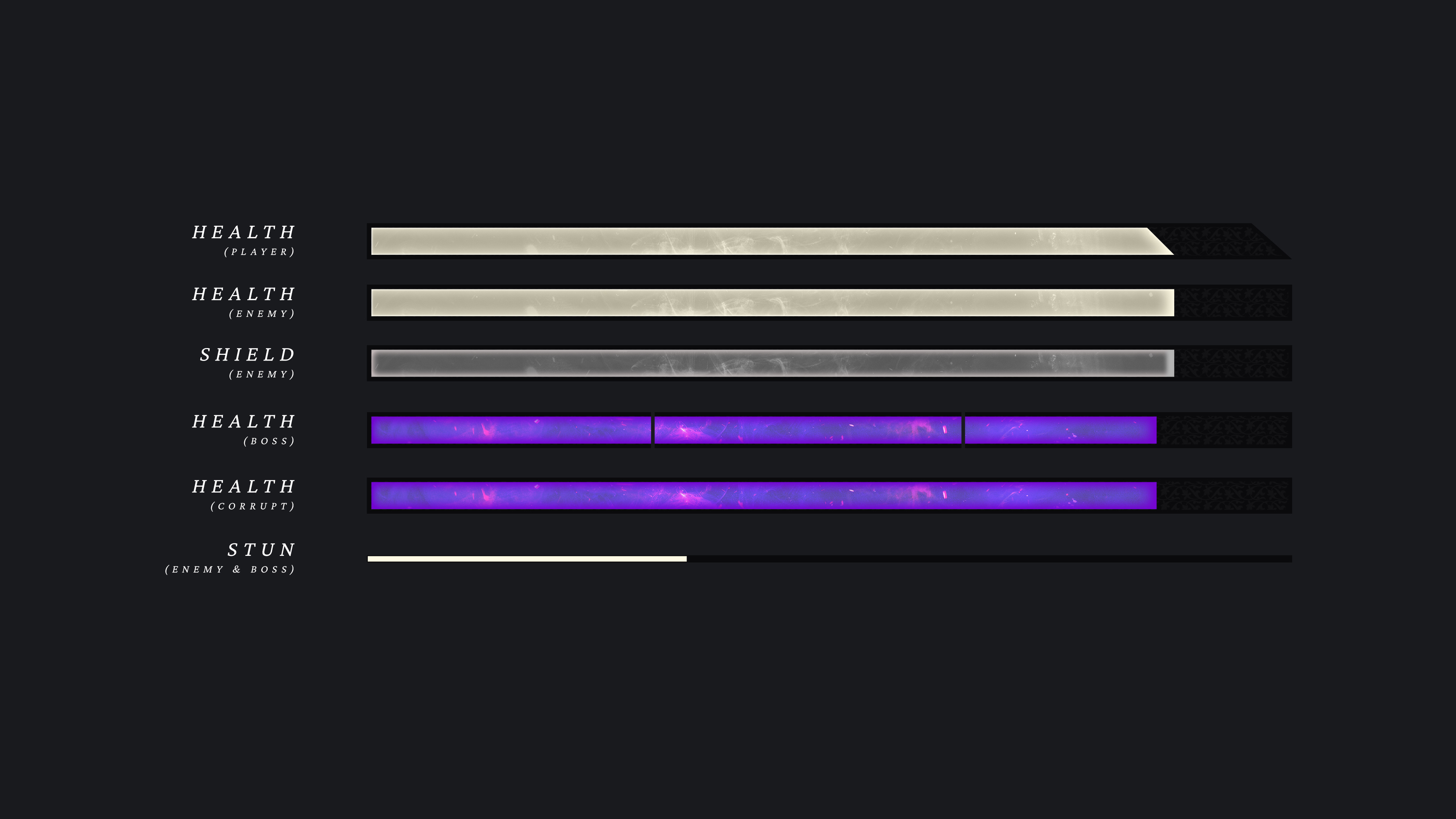 a design concept for the unreal fairytale hud