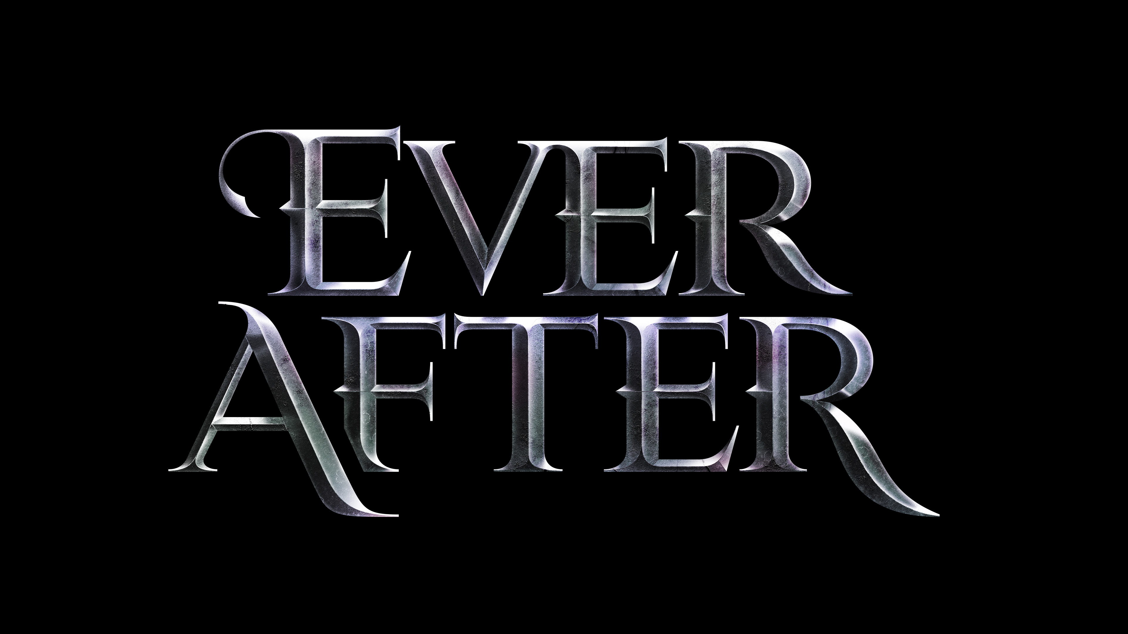 logo closeup that spells out ever after